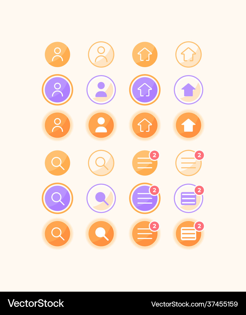 Settings options for user account ui elements kit Settings options for user account ui elements kit Vector Image