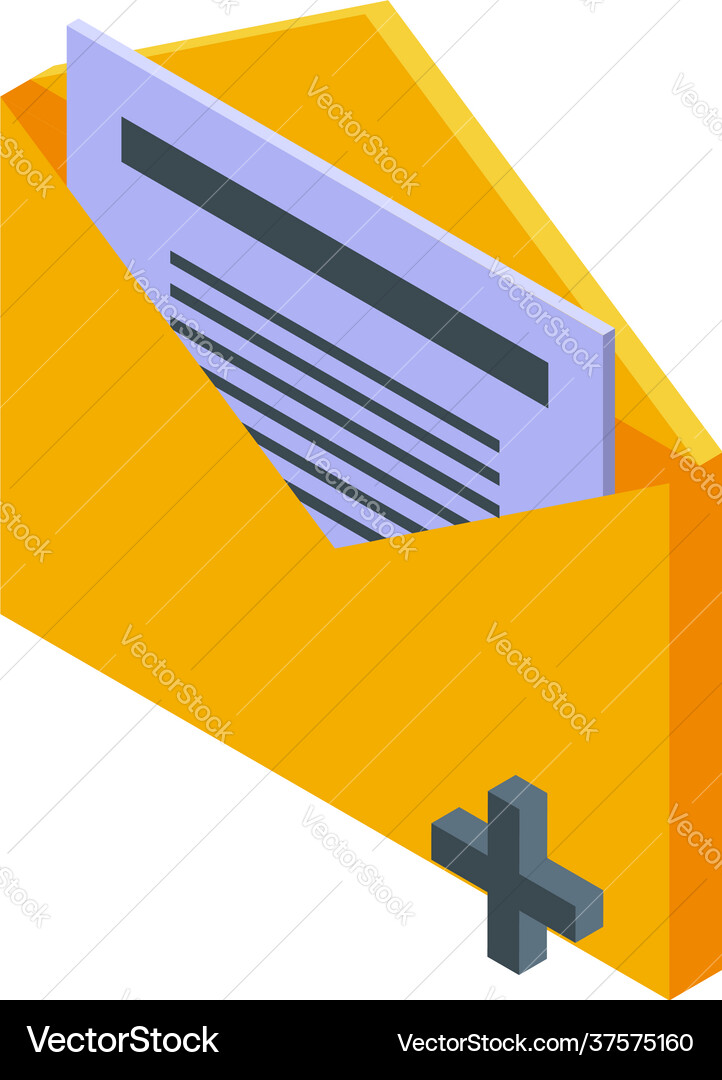 Add message icon isometric style Add message icon isometric style Vector Image