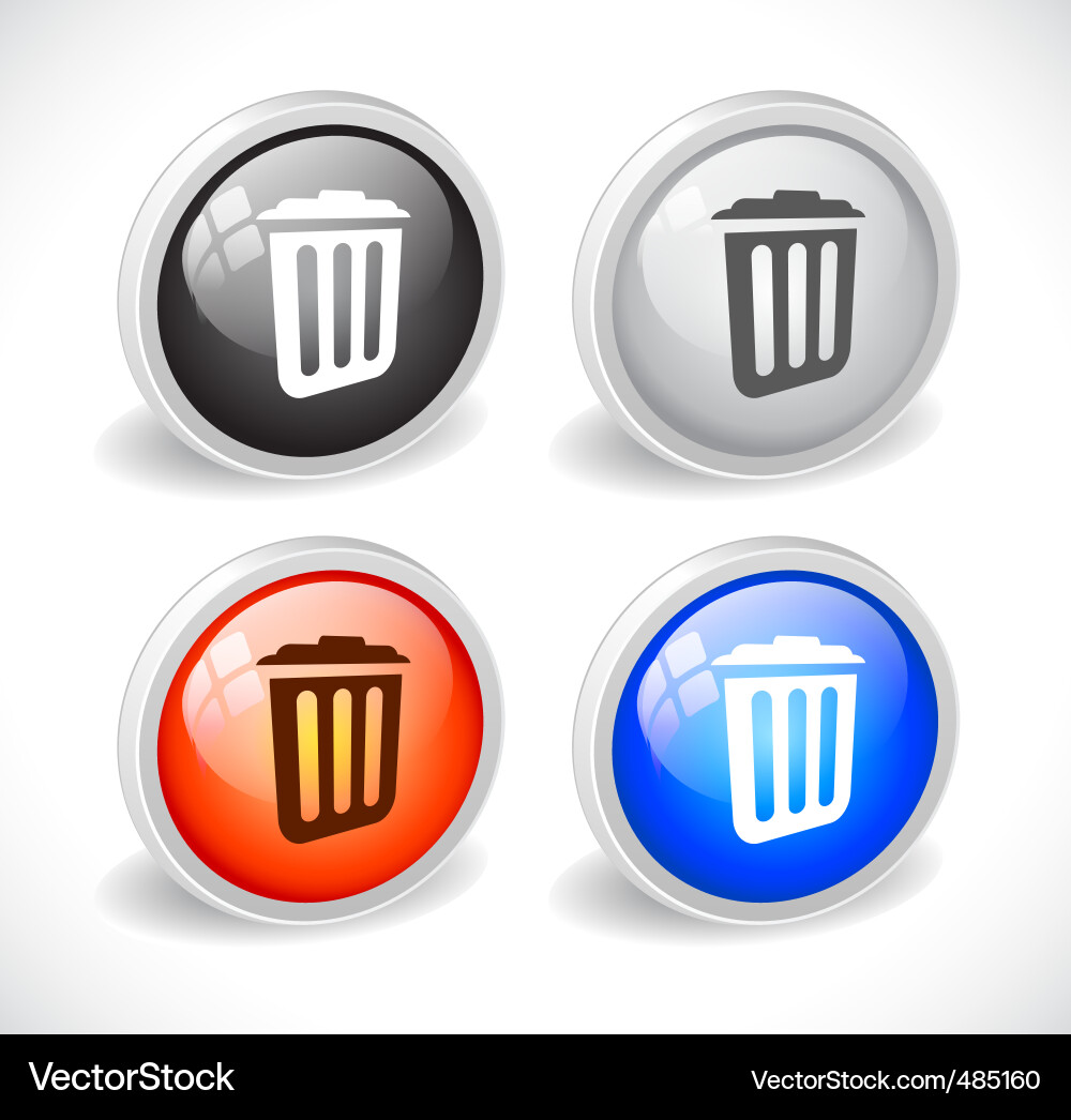 Color 3d buttons for web Vector Image