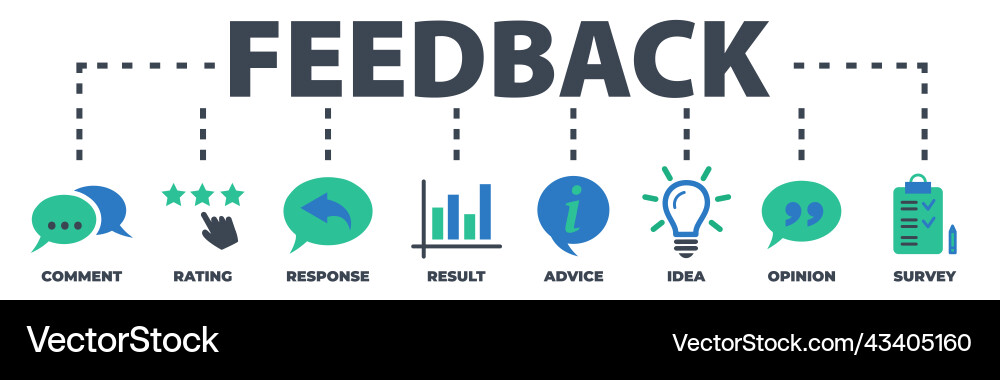 Feedback concept with icons vector image