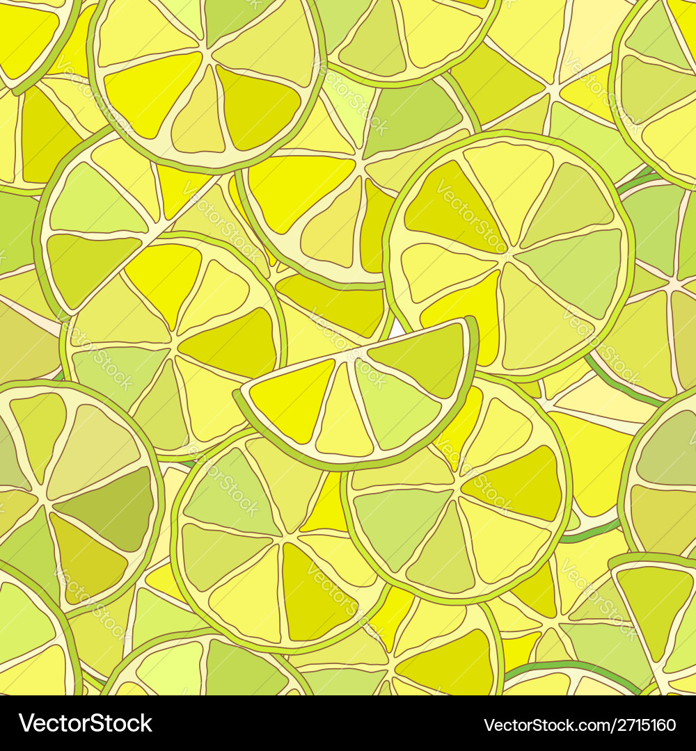 Lime Slice Pattern vector image