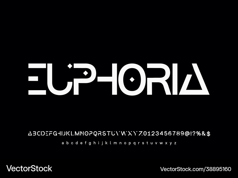 Minimal font typeface alphabet design black vector image