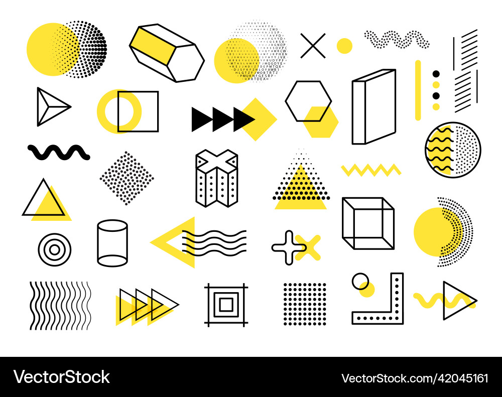 Abstract geometric shape element line Abstract geometric shape element line vector image