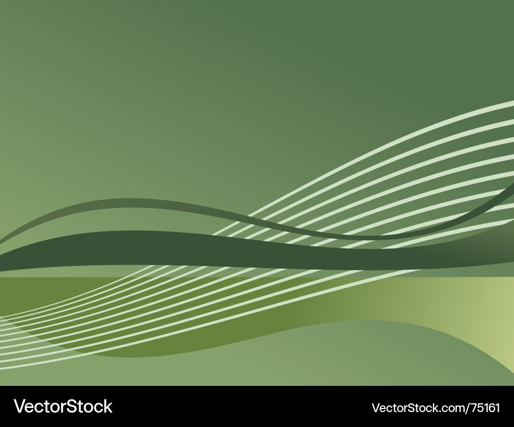 Abstract Swirl Green Gradient Background Vector Image