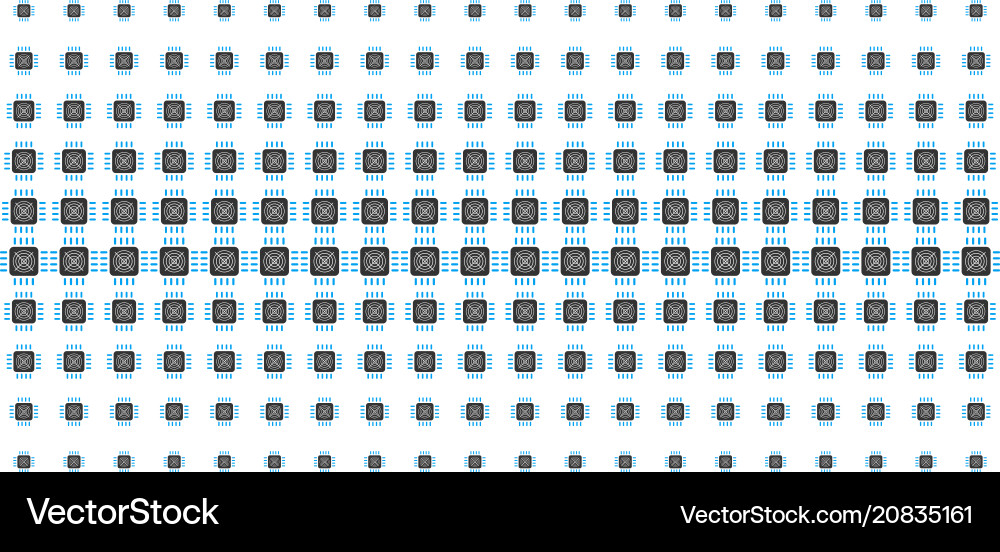 Asic processor shape halftone grid Vector Image