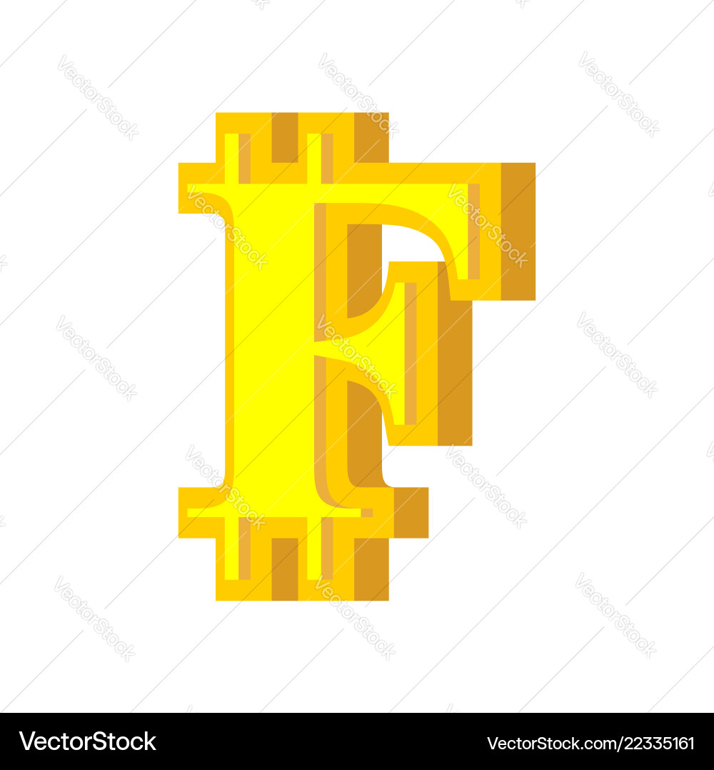 F letter bitcoin font cryptocurrency alphabet – Royalty-Free Vector |  VectorStock