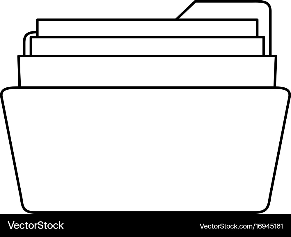 Folder with file or text document icon image vector image