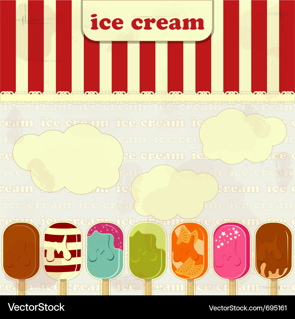 Ice cream set Royalty Free Vector Image - VectorStock