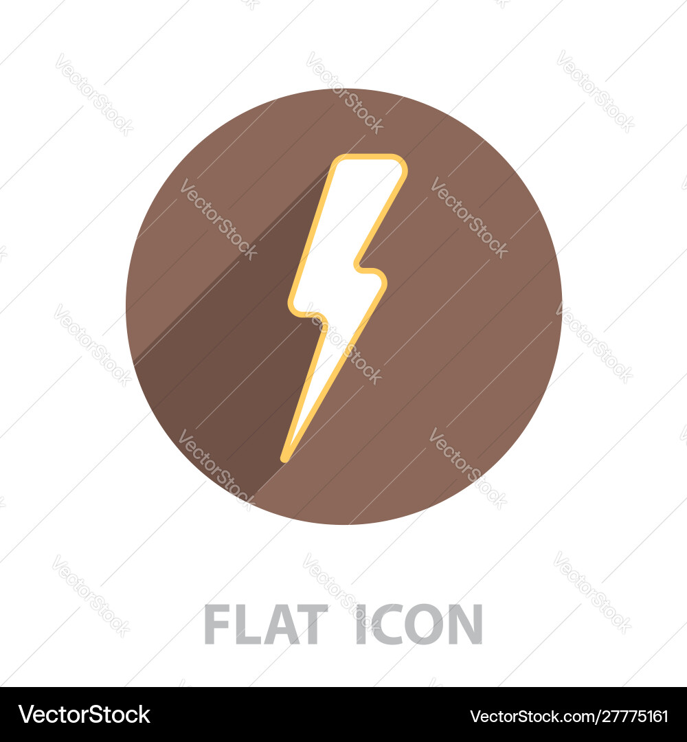 Lightning line icon vector image