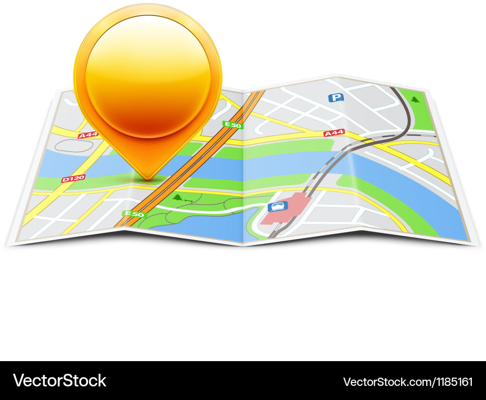 Navigation Map Pointer vector image