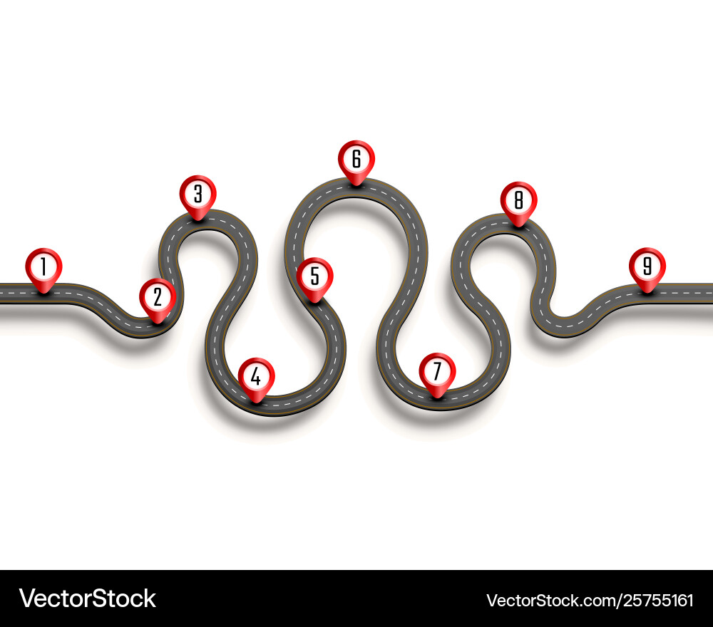 Paved path on road way location background vector image