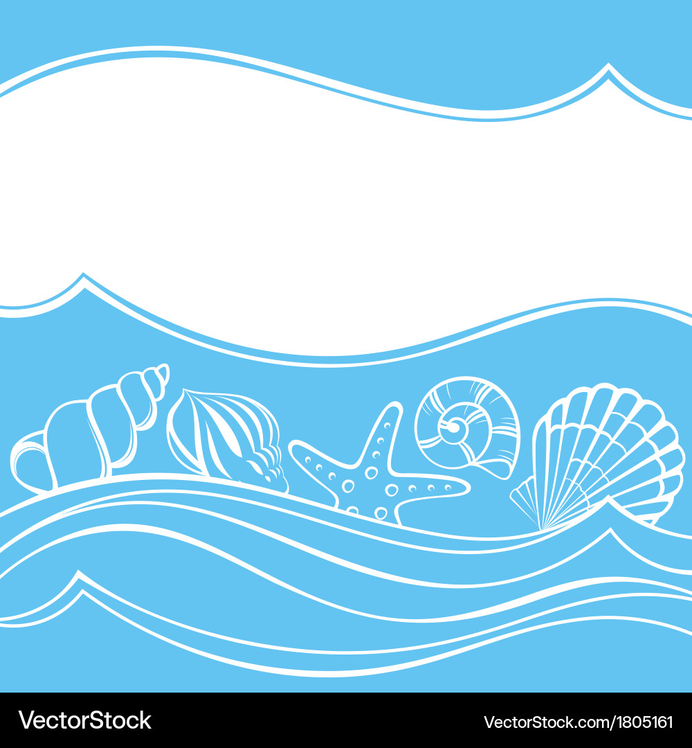 Seashell Wave Pattern vector image