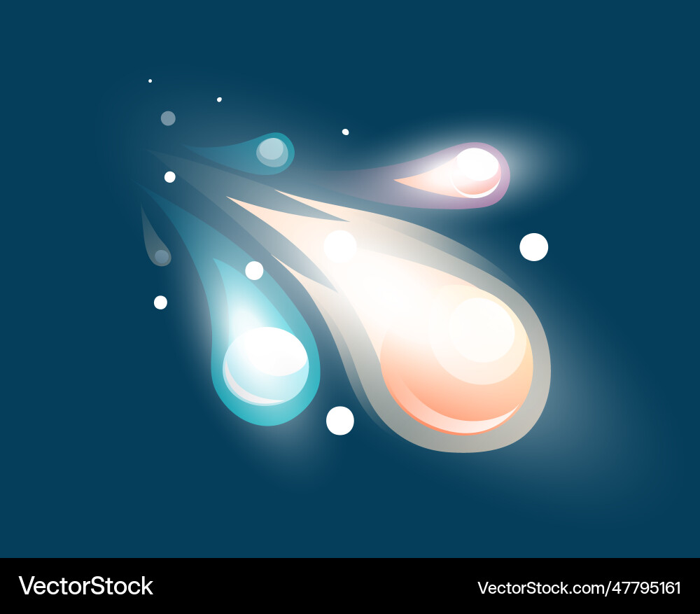Space game element cartoon luminous object Vector Image