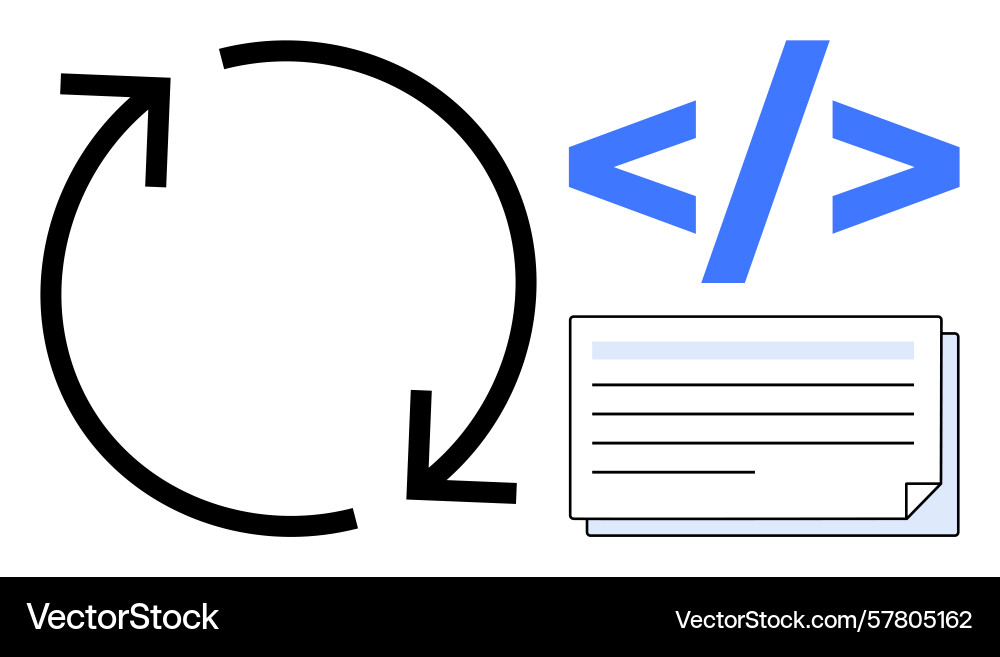 Agile Entwicklungszyklus mit Rotationscodierung Agile Entwicklungszyklus mit Rotationscodierung Vektorbild