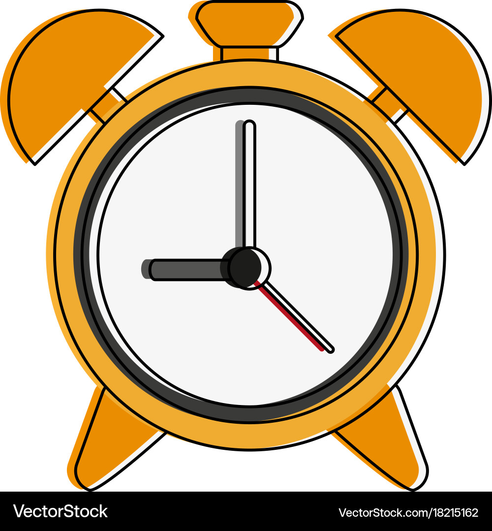Analog alarm clock icon image Vector Image