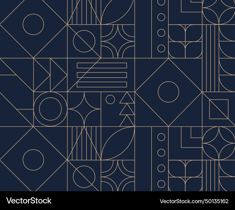 Art deco vintage pattern blue vector image