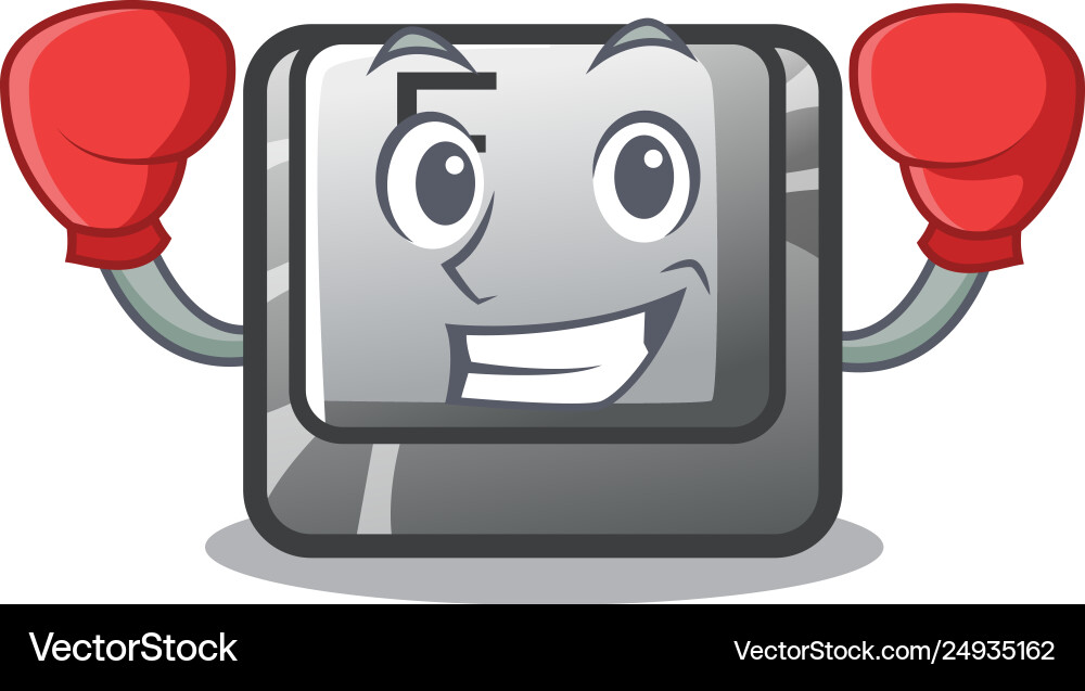 Boxing f button in character shape Boxing f button in character shape vector image