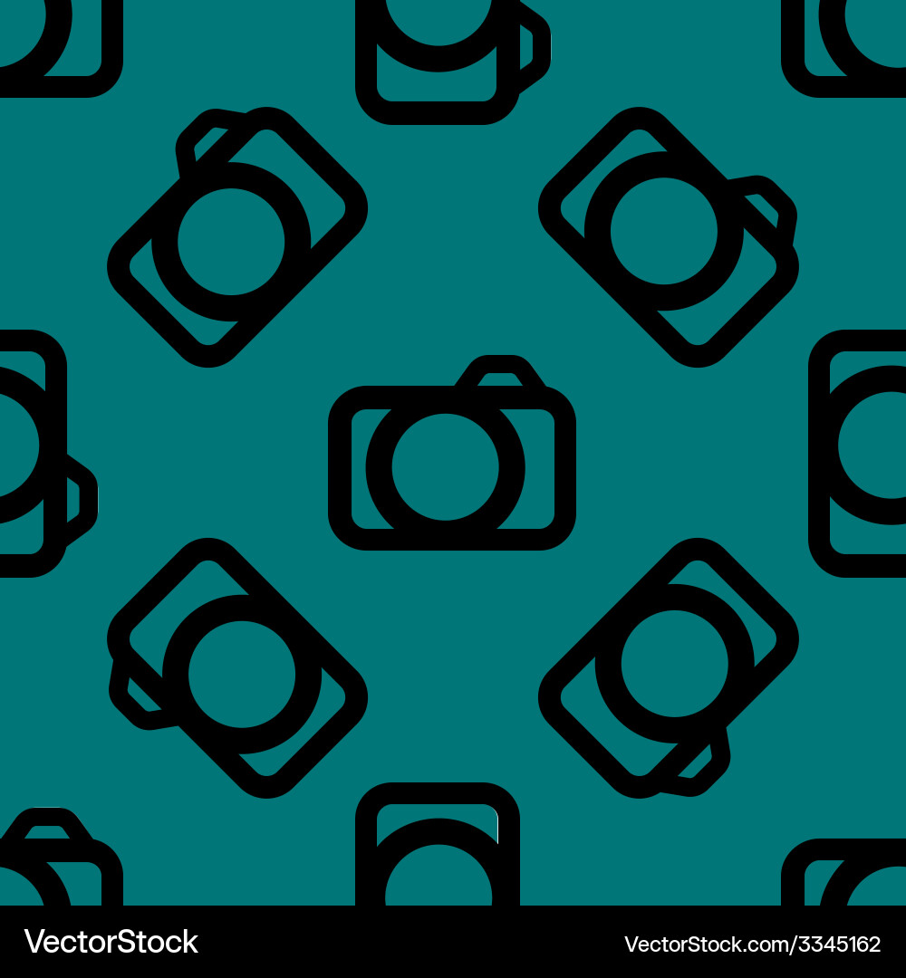 Camera web icon flat design seamless pattern vector image