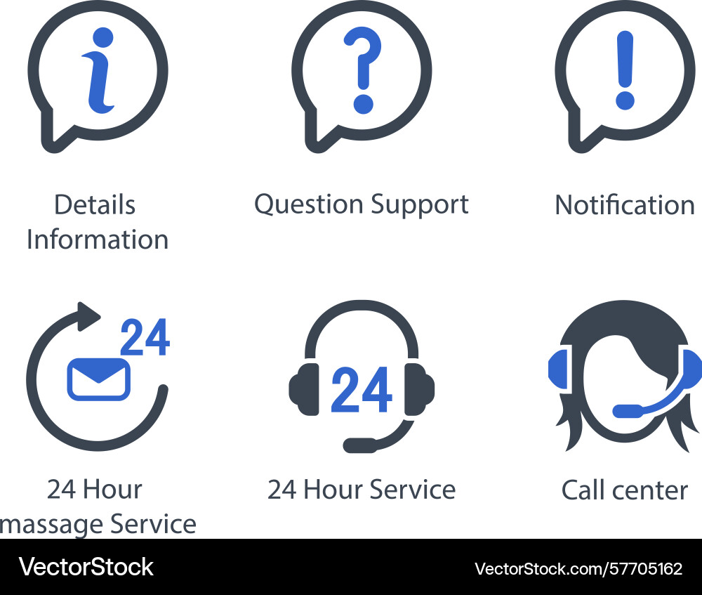 Details information question support notification vector image