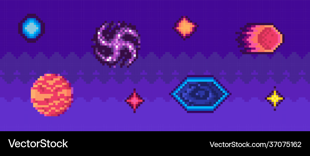 Game about space interface layout design Vector Image