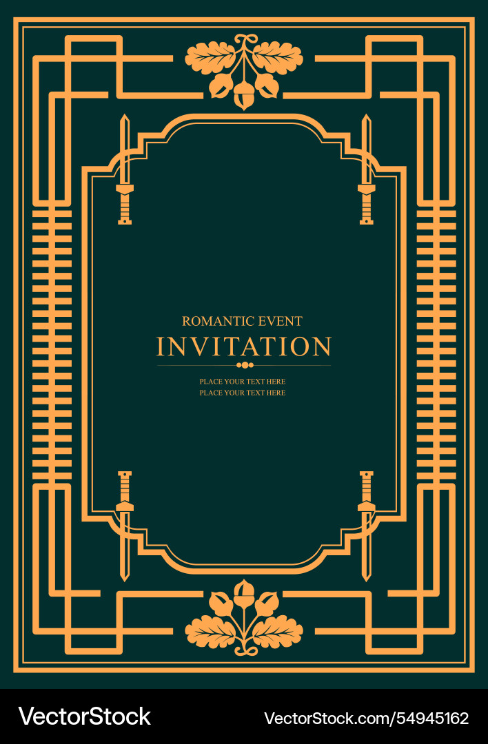 Gold ornament on dark background can be used Vector Image