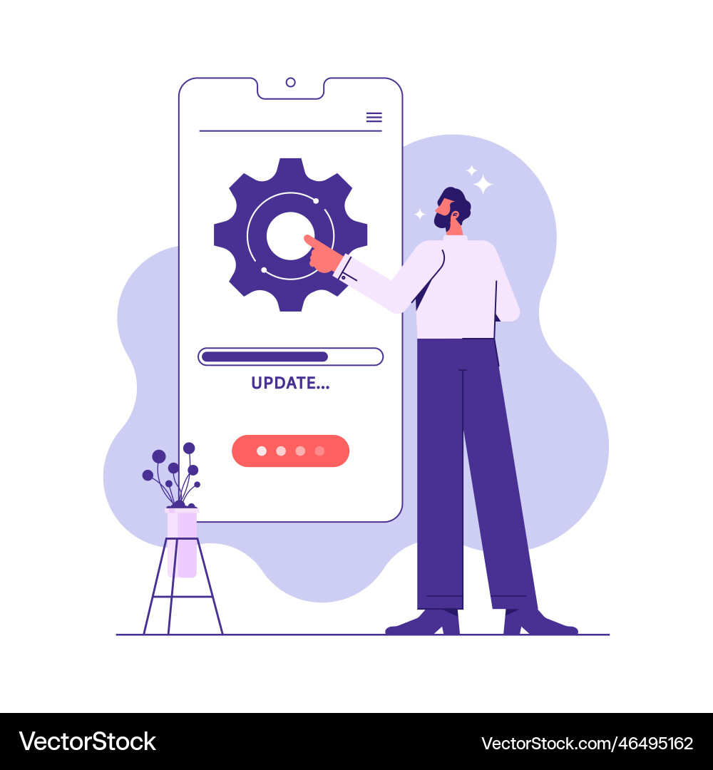 Operation system update progress concept Vector Image