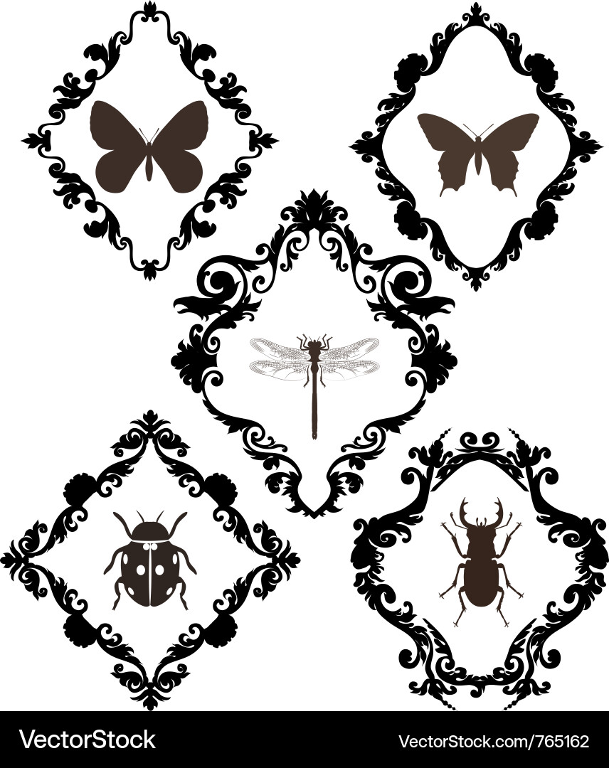 Ornate Vintage Frames vector image