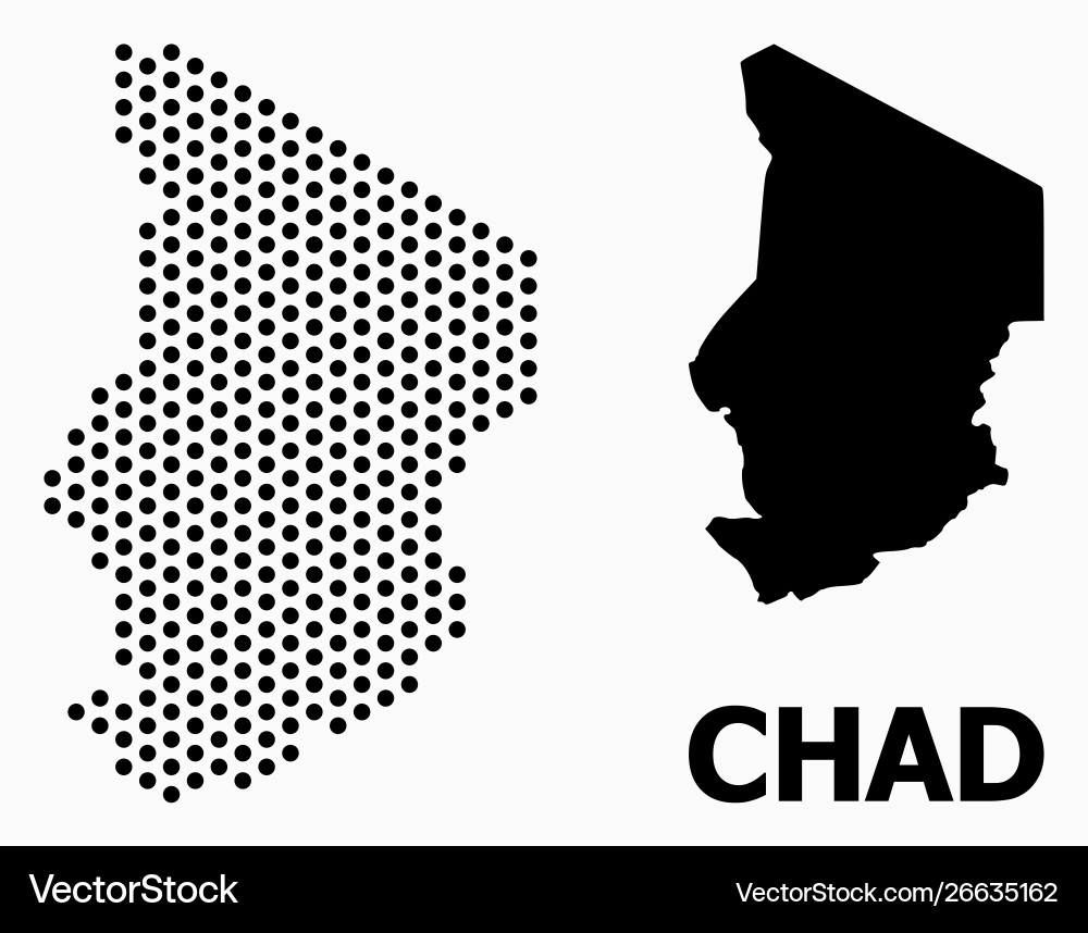 Pixelated pattern map chad Pixelated pattern map chad Vector Image