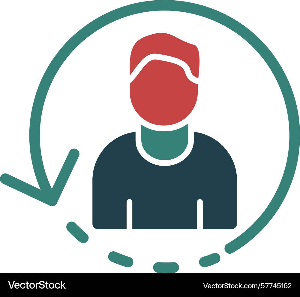 Returning customers glyph multi color icon Vector Image