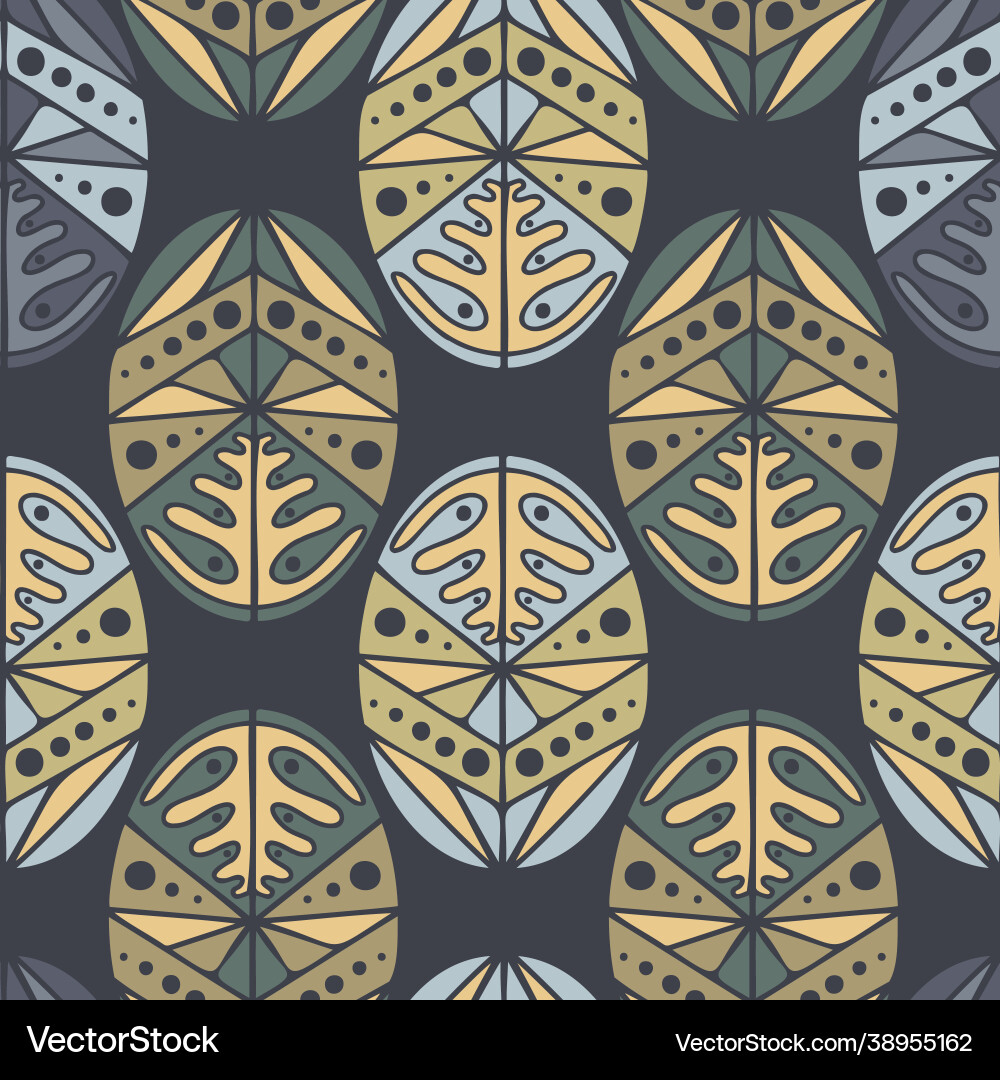 Seamless pattern with abstract geometric Vector Image