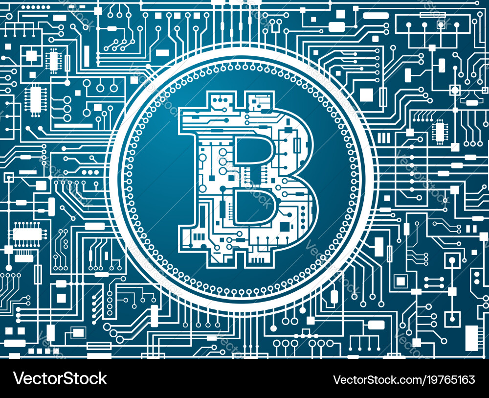 Bitcoin Cryptocurrency Network – Royalty-Free Vector | VectorStock