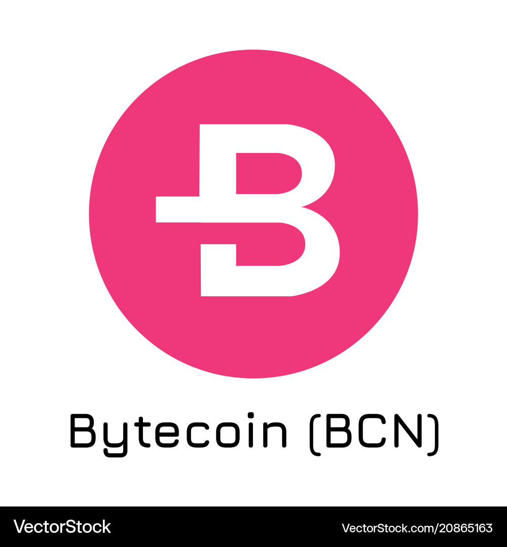 Bytecoin BCN Crypto Icon – Royalty-Free Vector | VectorStock