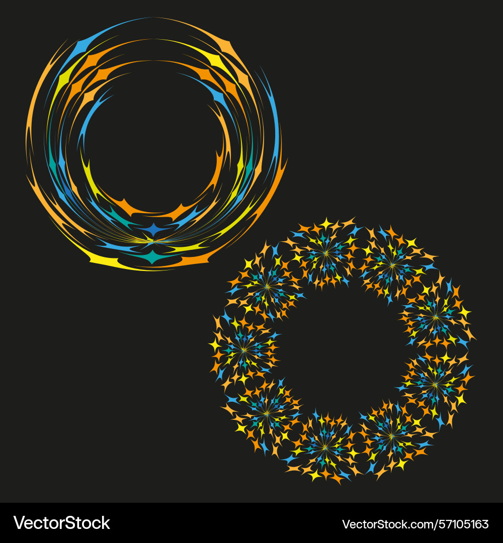Circular ring pattern geometric wave design Vector Image