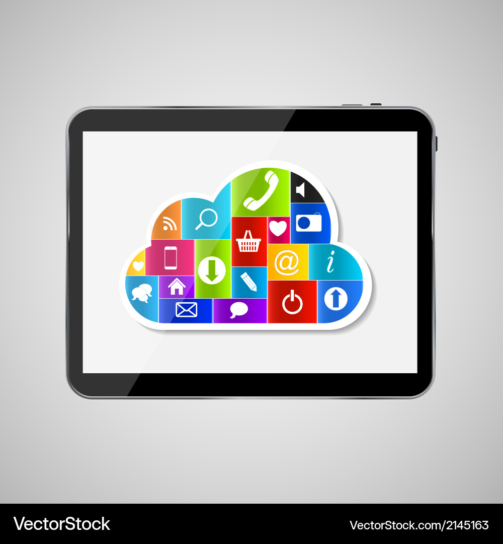 Cloud computing concept vector image
