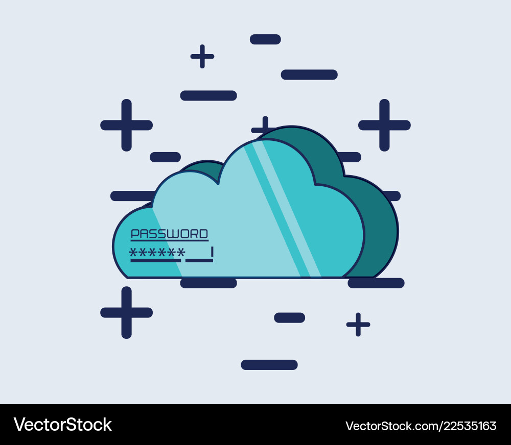 Cloud computing data privacy icon Cloud computing data privacy icon Vector Image
