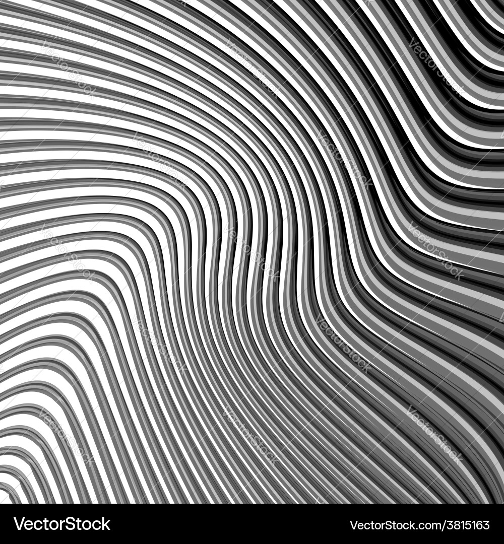 Design monochrome parallel waving lines background Vector Image