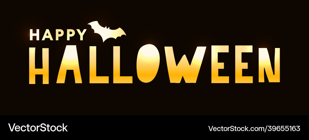 Happy halloween text banner buchstaben urlaub Happy halloween text banner buchstaben urlaub vektorbild