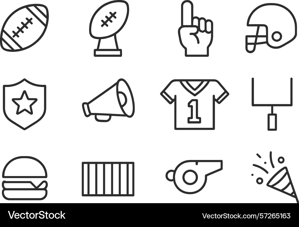 Icons representing various sports elements Icons representing various sports elements Vector Image