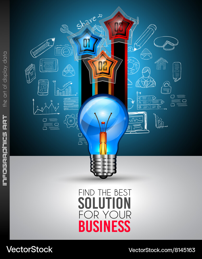 Infographics complex layout with option buttons Vector Image