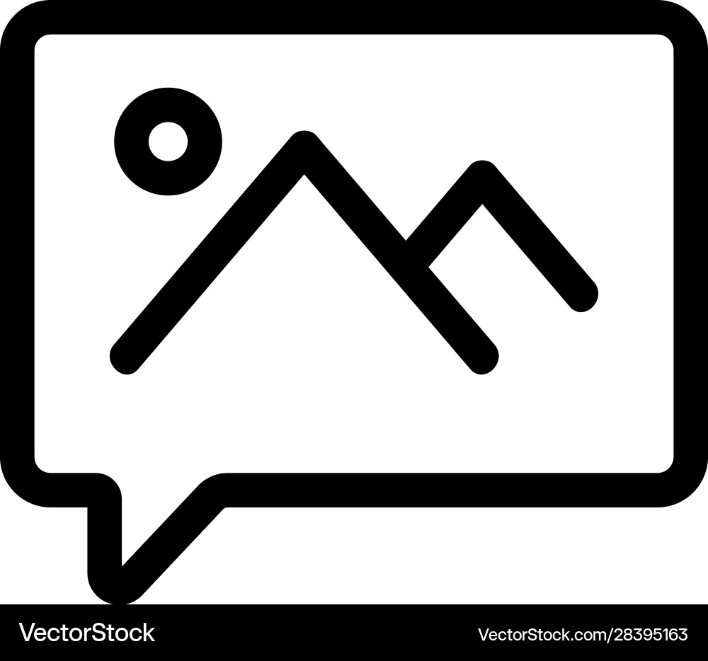 Message Icon with Image vector image