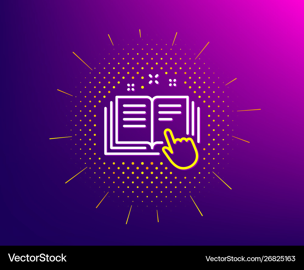 Technical documentation line icon instruction Vector Image