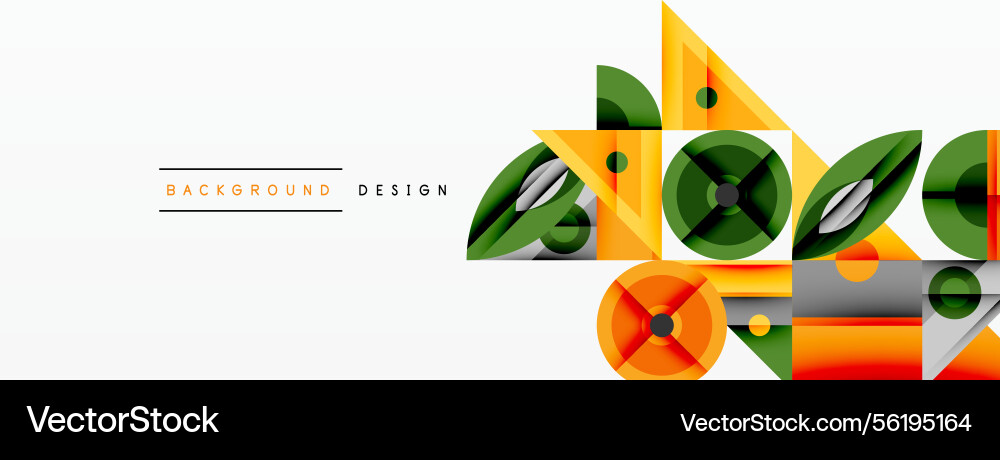 Abstract geometric shapes overlap creating Vector Image