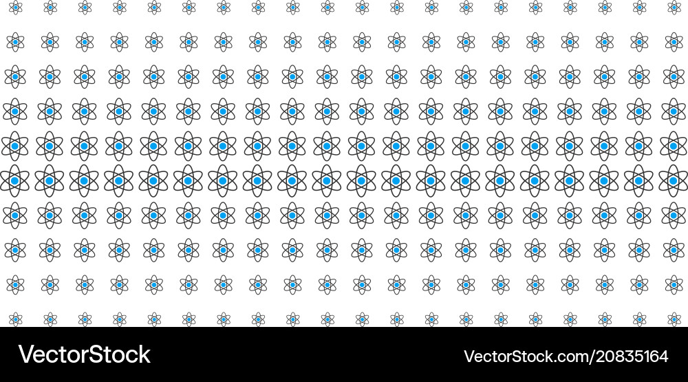 Atom shape halftone array vector image
