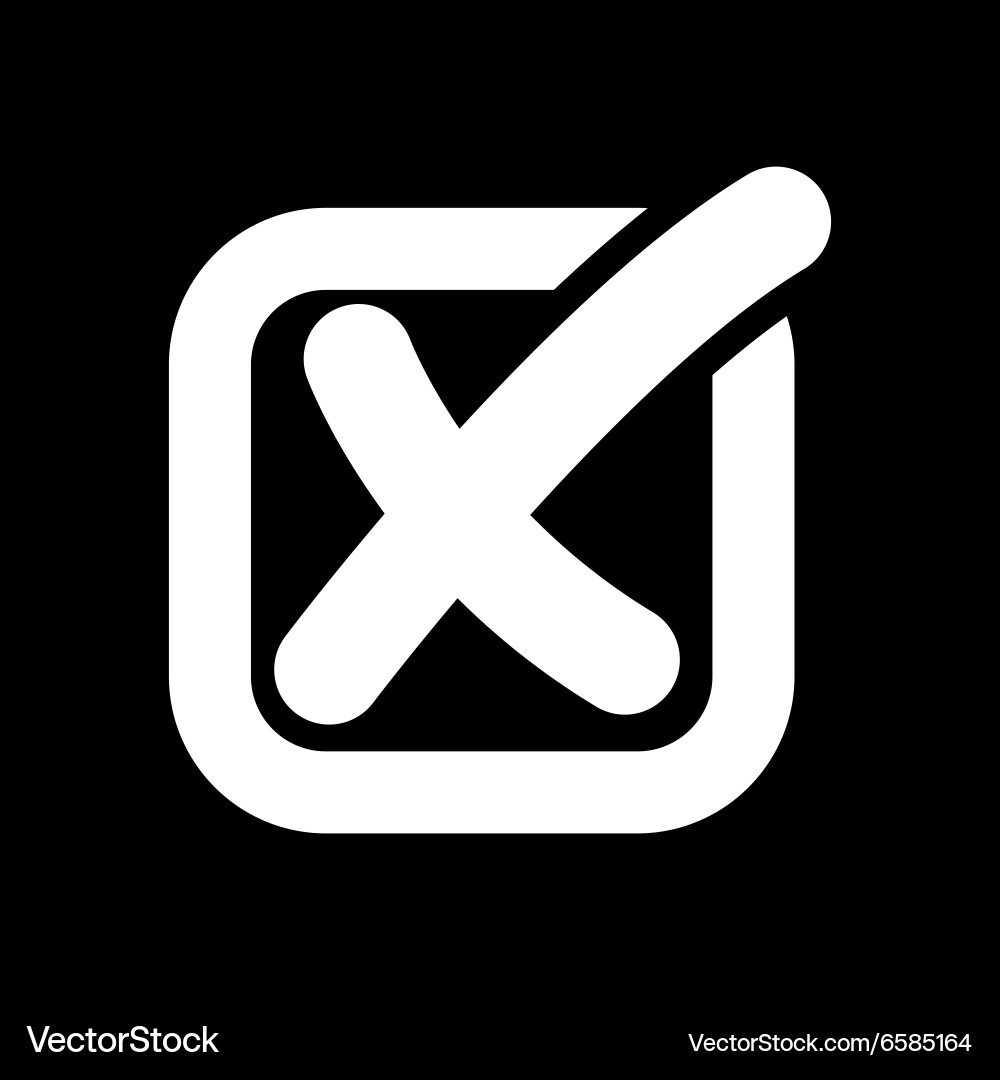 Check icon checkmark and checkbox no voting Vector Image