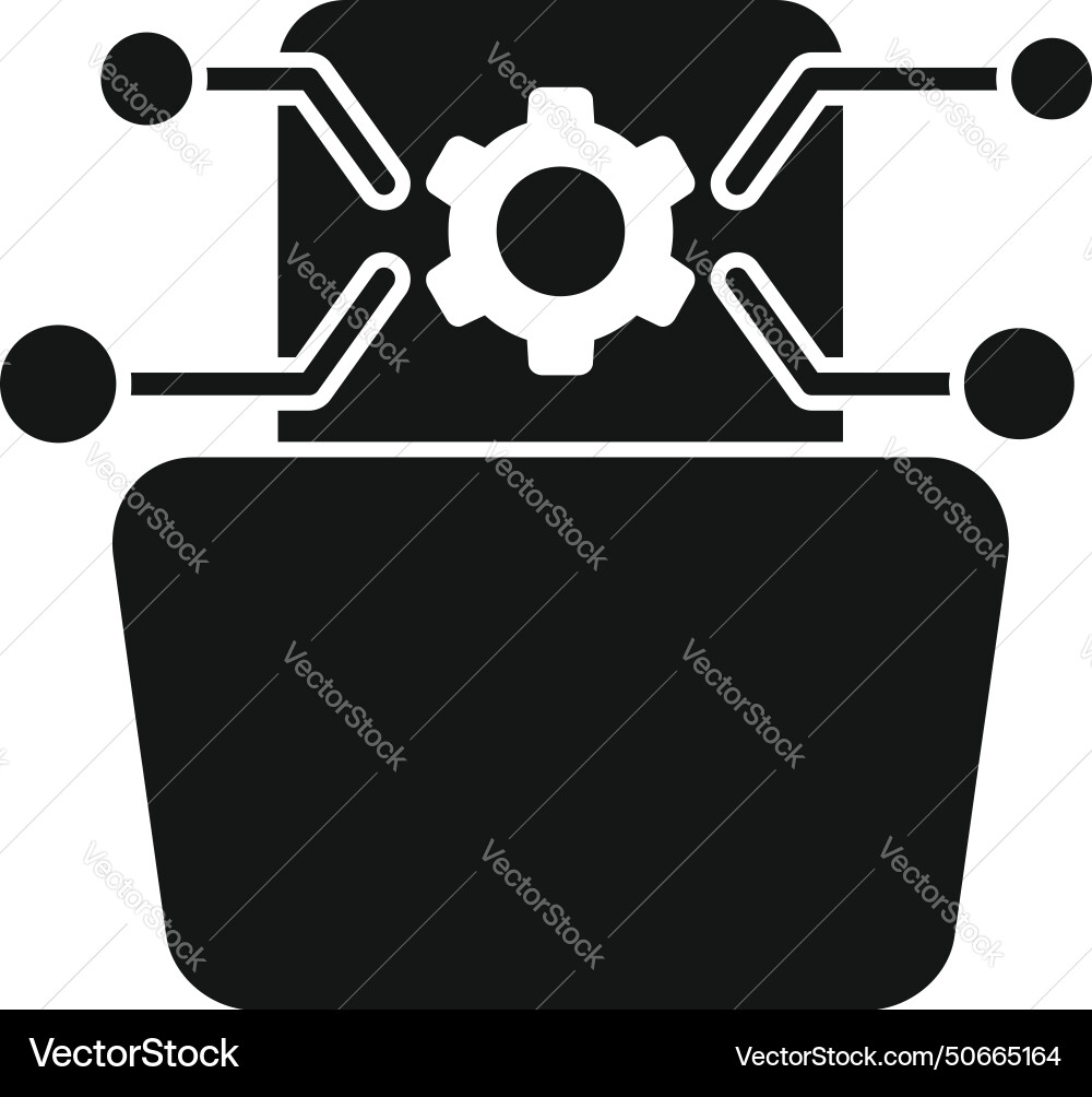 Folder tech specification icon simple Folder tech specification icon simple vector image