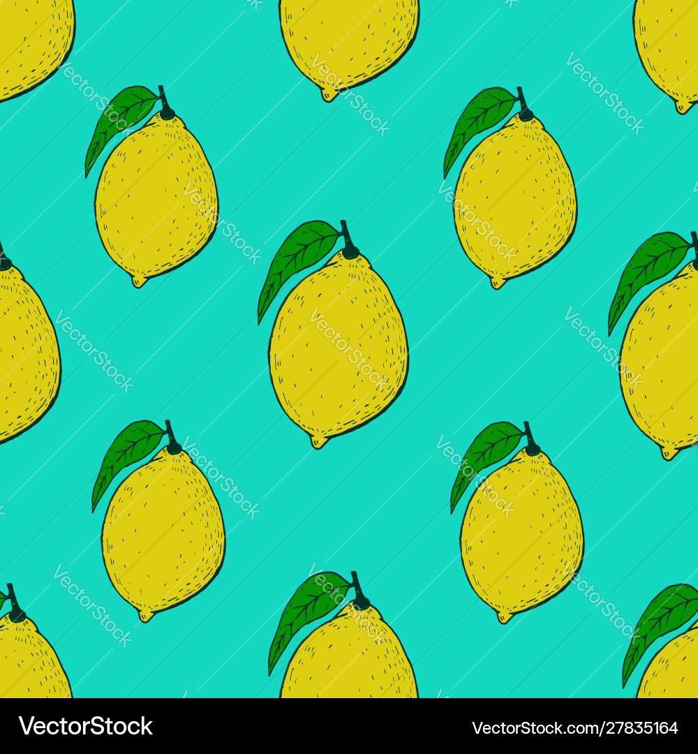 Seamless pattern with lemons design element Seamless pattern with lemons design element vector image