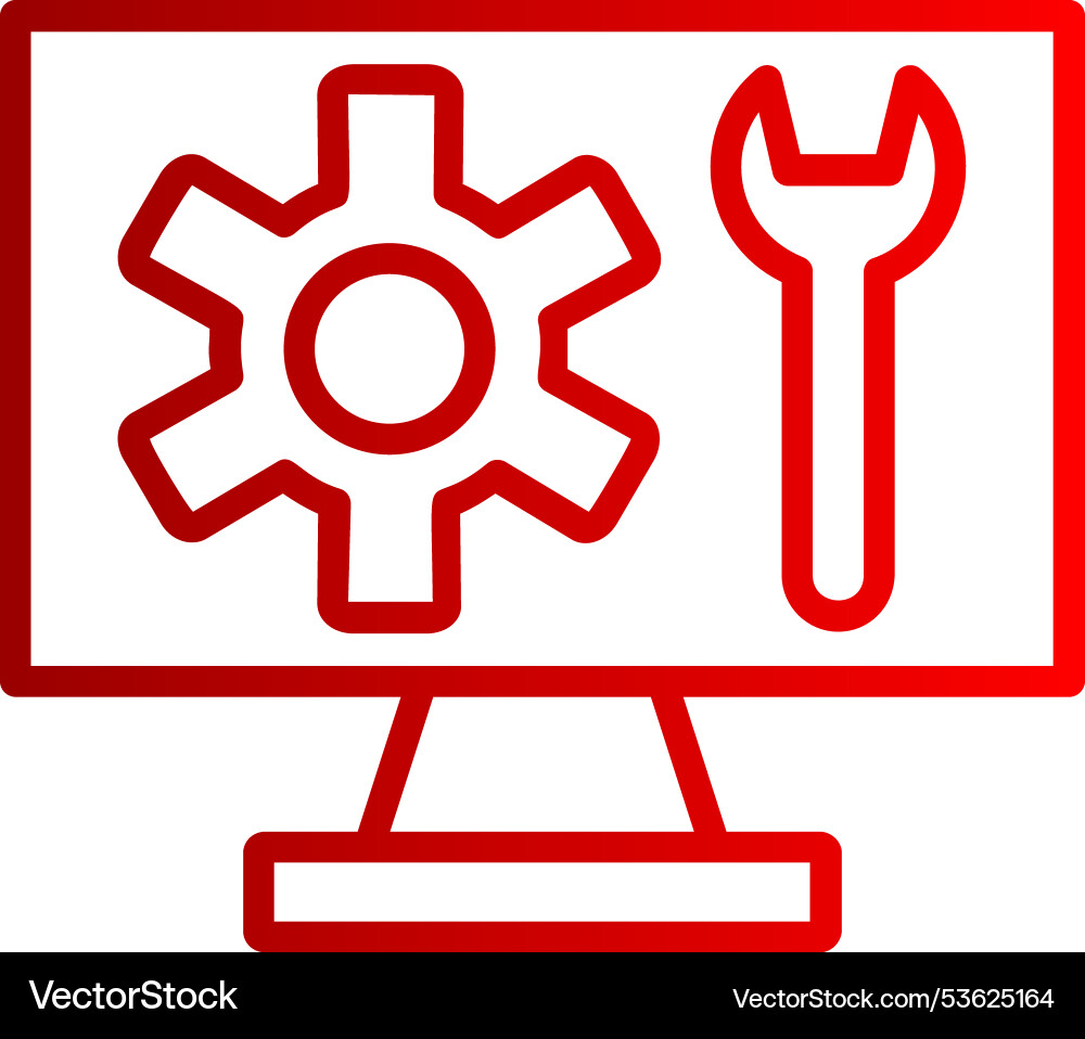 Technical support line gradient icon Vector Image