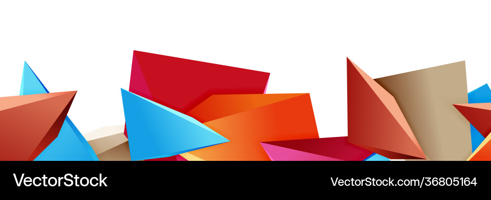 Triangle mosaic abstract background 3d triangular Vector Image