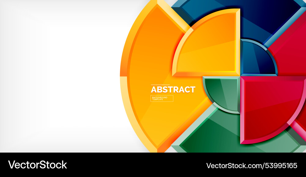 Abstract background - circles and round triangles Vector Image