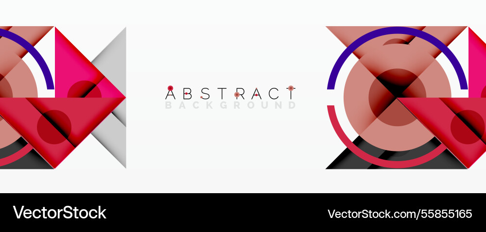 Abstract geometric composition with intersecting Vector Image